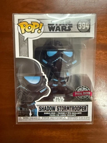 FUNKO Pop! #394 Shadow Stormtrooper - Star Wars - Authentic + Protector