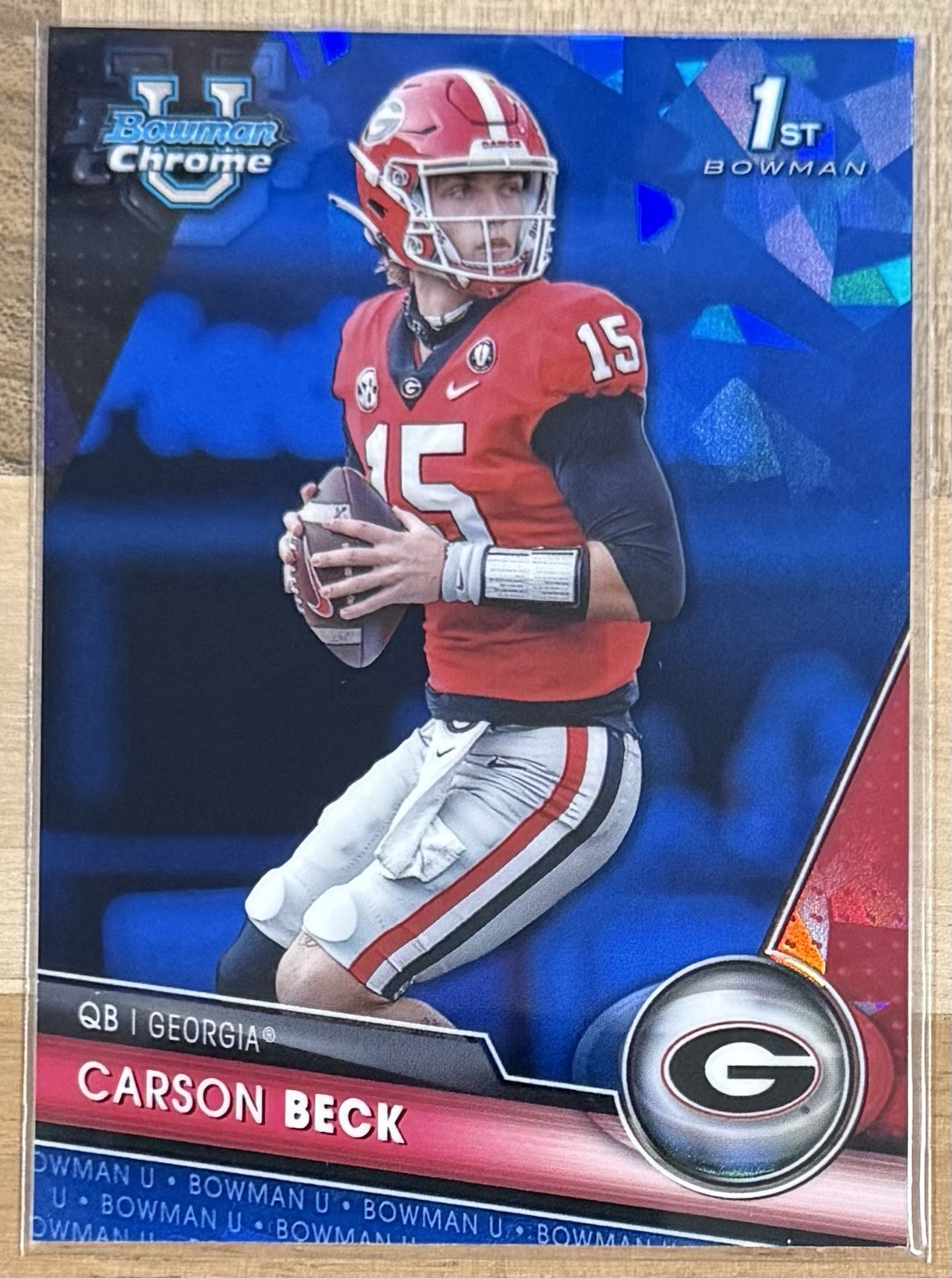 2023 Bowman University Chrome Sapphire Edition Carson Beck #44 (RC)
