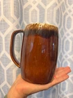 Vintage Hull Pottery Brown Drip Mugs 1960s 16oz 5” *no chips or cracks*