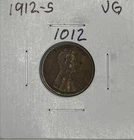 1912-S VG Lincoln Wheat Penny, Item 1012