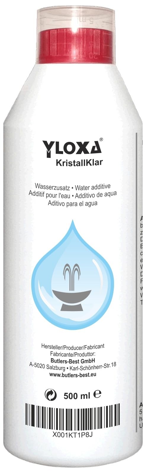 Butlers-Best Yloxa KristallKlar - additivo concentrato per fontane, (d1x)