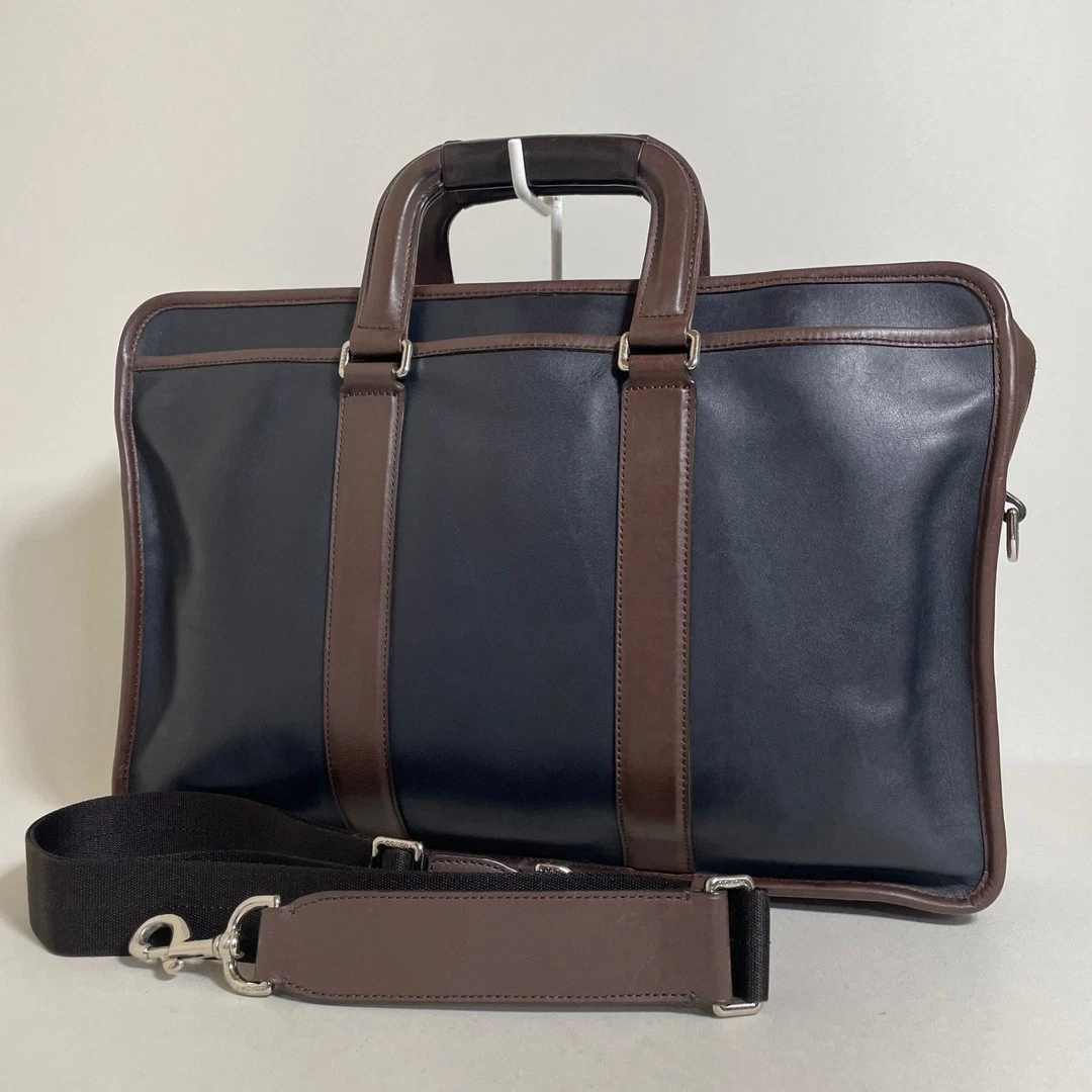 バッグ COACH 2way leather briefcase business A4 Coach Blue Briefcase/Document Case Bags for Men for sale | eBay