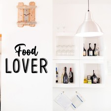 Food Lover - Black 17" x 24" Wall Art Decal Vinyl Sticker