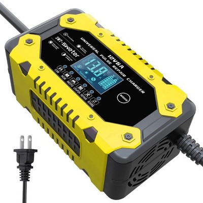 12V 6A Pulse Repair Battery Charger Digital Display for Car Motor AGM Lithium