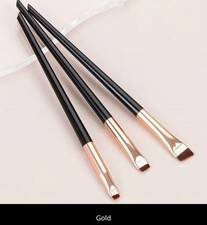 3pcs Eyeliner Eyebrow Brush Set Ultra-Thin Oblique Head Eye Makeup Tools