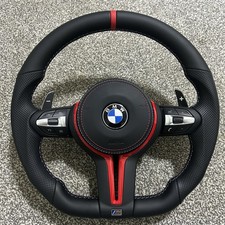 BMW Leather Flat Bottom Steering Wheel For 1,2,3,4,5,6, 7 Series, X1-X6 M2 M3 M4