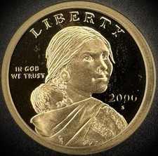 2000-S Sacagawea Dollar PROOF DEEP ULTRA CAMEO Coin From US Mint Proof Set