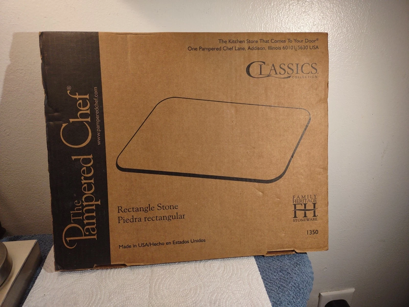 THE PAMPERED CHEF Heritage Stoneware Collection 12"x15" Flat Baking Stone #1350
Opens in a new windo
