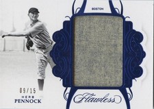 Herb Pennock 2018 Flawless Game Worn Jersey Patch Boston Red Sox 9/15