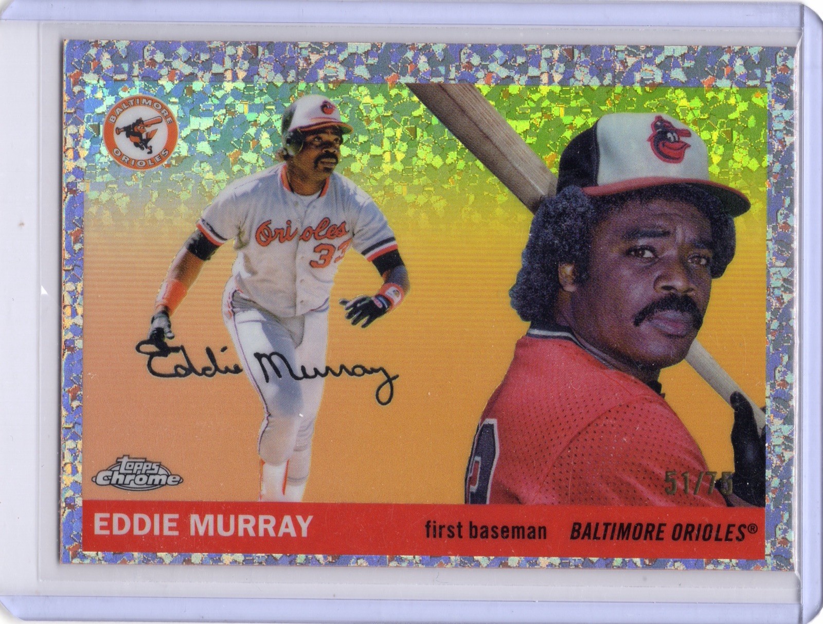 Eddie Murray 2025 Topps Chrome Platinum Rose Gold Mini Diamond Refractor /75