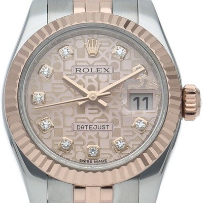 ROLEX Datejust 26 Damenuhr Jubilee 10P Diamond Computer Dial 179171G (R...