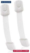 Safety Locks Duo - 2 Pack Fridge Locks for Kids, Adjustable 3M Adhesive Cabinet