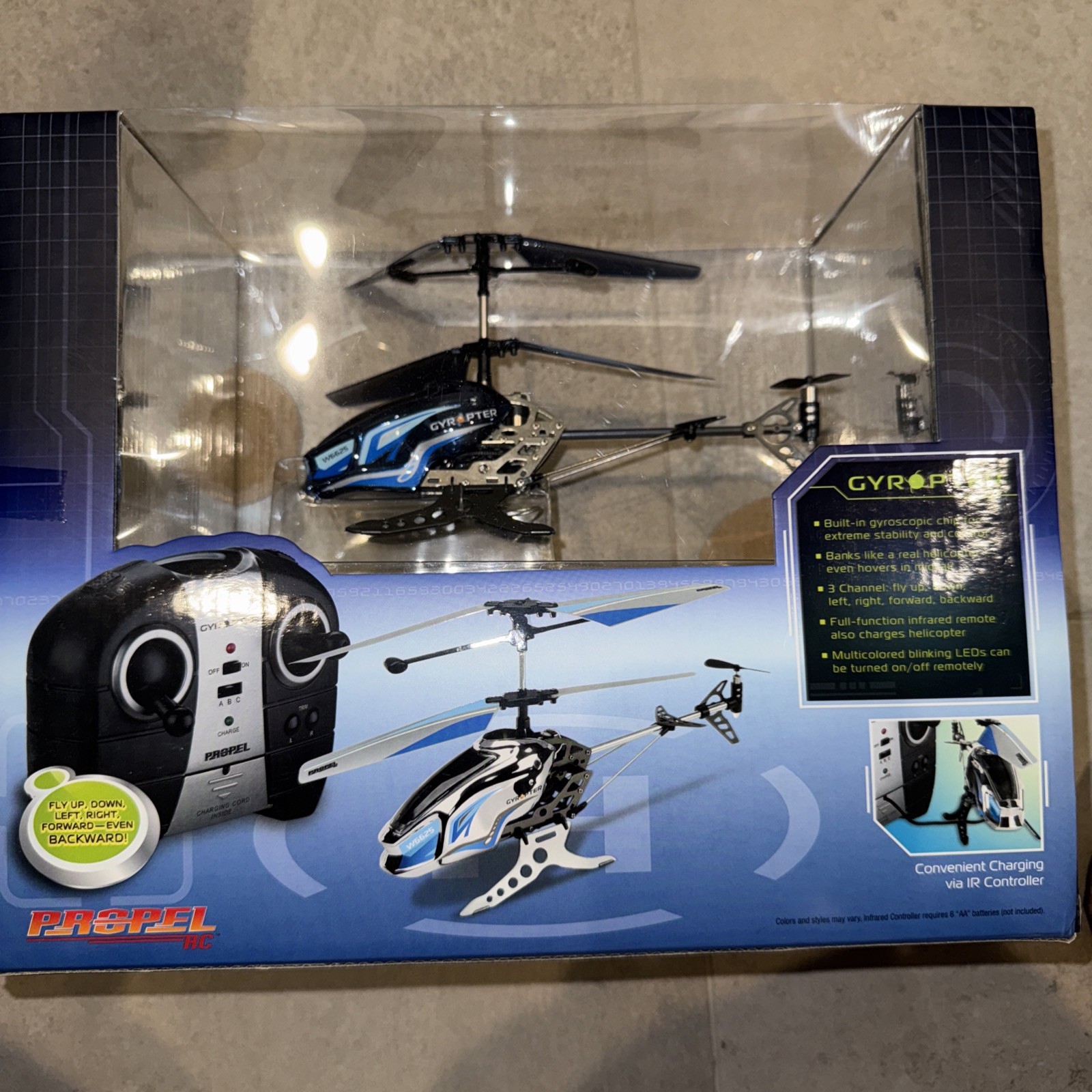 PROPEL GYROPTER 3 CHANNEL IR GYRO HELICOPTER, NEW In Box