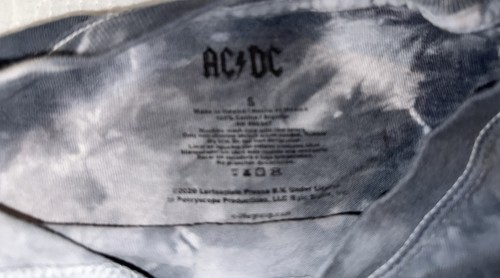 AC/DC Crop Long Sleeve T-Shirt Summer Tour 1979 Stone Wash Women’s Size ...