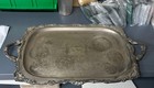 Vintage Pilgrim Silver-plated Platter With Floral Engraved Design 10 lbs 27”x17” — photo 1