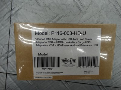 Tripp Lite VGA to HDMI Adapter Converter with USB Audio 1080p P116-003-HD-U