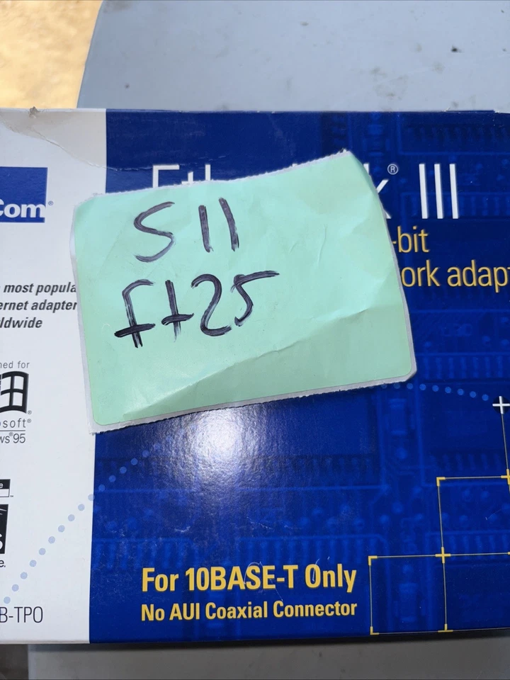 EtherLink III Parallel Tasking 16-Bit ISA 10BASE-T Network Adapter 3C509B TPO - Image 3 of 3