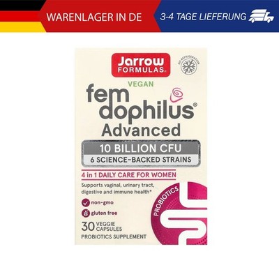 Jarrow Formulas, Vegan Fem Dophilus, Advanced, 10 Milliarden KBE (250 mg), 30 pf