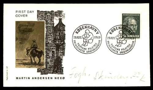 Mayfairstamps Denmark FDC 1969 Martin Andersen Nexo First Day Cover aax_26085