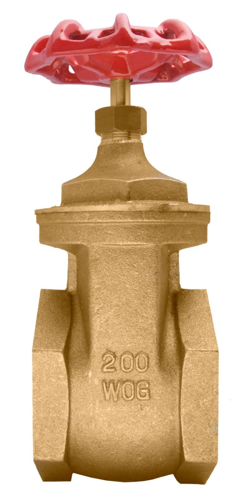 2-1/2" Brass Gate Valve - 200WOG, FxF NPT