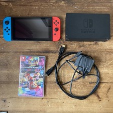 Nintendo Switch Neon Red/Blue Joy-Cons with Mario Kart 8 Deluxe