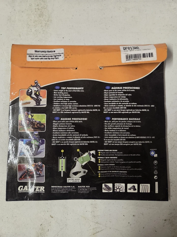 Rotor de onda de montaje sólido trasero Galfer Honda CBR1000RR Triumph Daytona Speed 4 #dw1 Foto 3 de 4