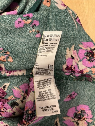 Per Una Green Floral Dress Size 8 - Picture 12 of 13