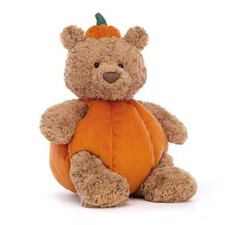 Jellycat Pumpkin Bartholomew Bear Amuseable Stuffed Plush Toy NWT AU