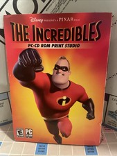 The incredibles pc cd rom print studio with box SEALED Jewel Case CD