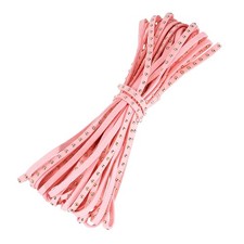 5mm 10 Yards Faux Leather Suede Cord with Rivet Microfiber for DIY Pink
