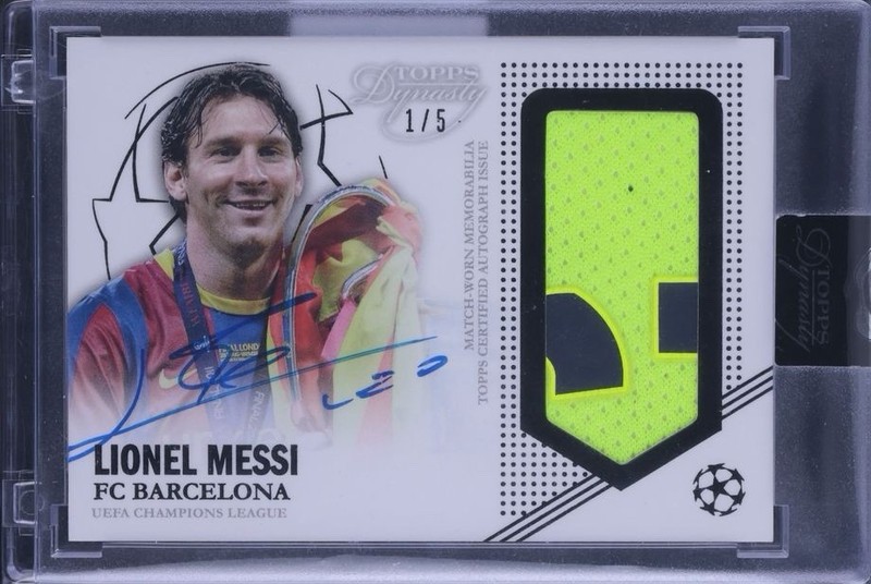2022 Topps Dynasty UEFA Lionel Messi Patch Auto /5