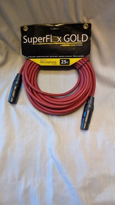 Superflex Gold 25XLR Microphone Mic Cables 25 Ft Length New Unused