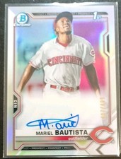 1st Bowman Chrome AUTO RC 2021 Mariel Bautista REFRACTOR /499 REDS SP AUTO