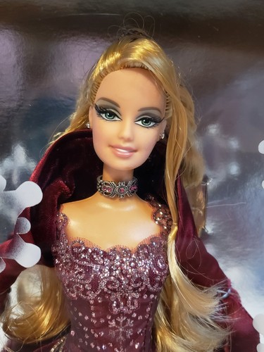 2004 HOLIDAY BARBIE DOLL BURGUNDY DRESS MATTEL G8177 NRFB eBay