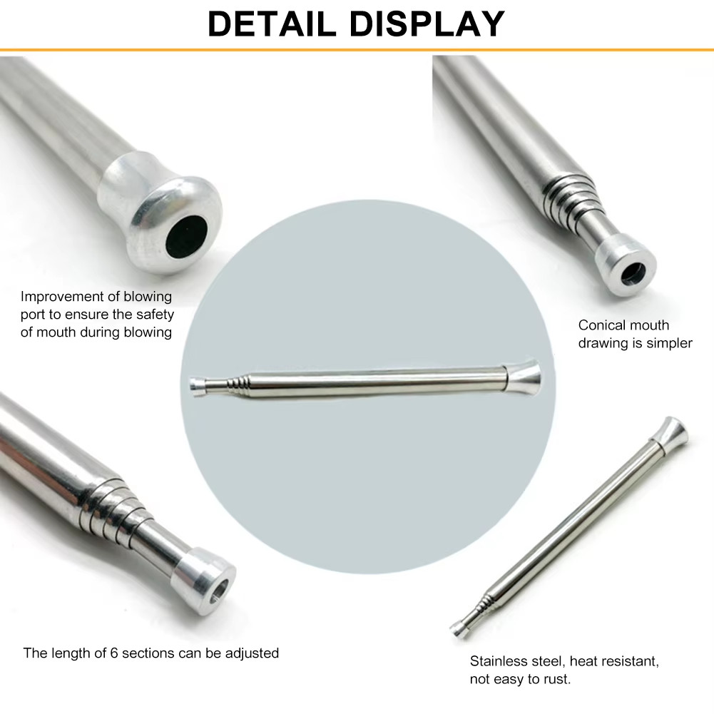 Outdoor Cooking Blow Fire Tube Portable Camping Fire Pipe Survival Tools Portabl