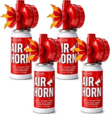 4 Pcs Air Horns for Safety 1.4oz, Boat Horn with Powerful Sound 120 dB Heard f