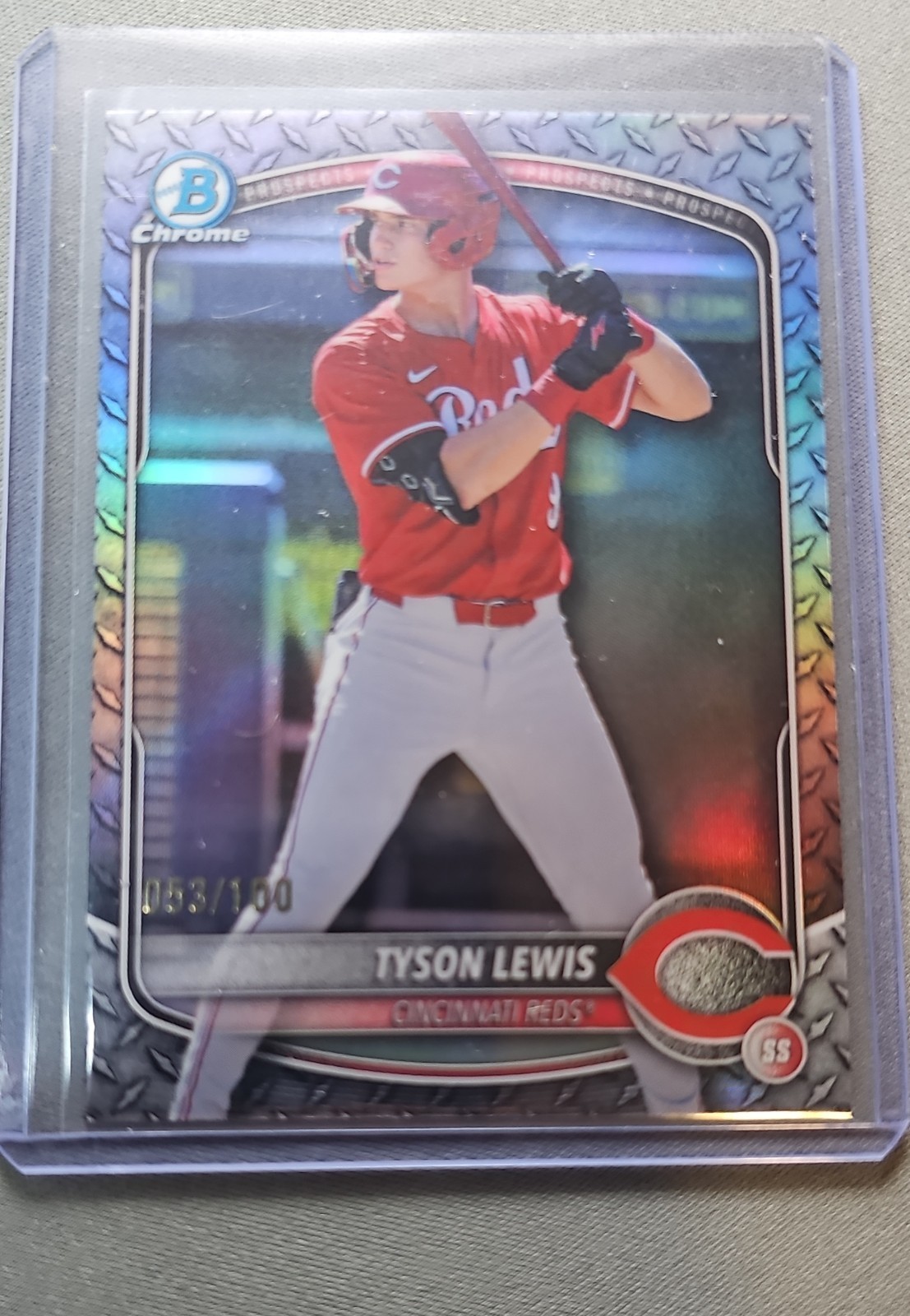 2024 Bowman Draft - Chrome Tyson Lewis #BDC-44 Steel Metal Refractor /100 (RC)