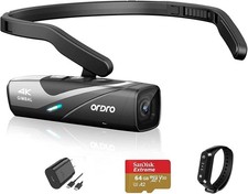 ORDRO EP8 4K Head-Mounted Video Camera, Ultra HD 60FPS Camcorder Vlog...