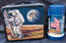 Vintage THE ASTRONAUTS Lunchbox & Thermos - Moon Landing (1969) C-8.5/9.0 Minty!