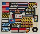 1993 Hasbro G.I. Joe H.O.F. Rhino G.P.V. Ground Patrol Vehicle Sticker Sheet #1