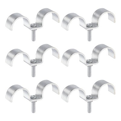 6Set Stainless Steel Double Line Clamp, 22 mm / 7/8 Inch Auto Fuel Lines Clips