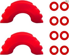 2PCS D Ring Shackle Isolators Washers Kit, D-Ring Isolators with Wa Color: Red