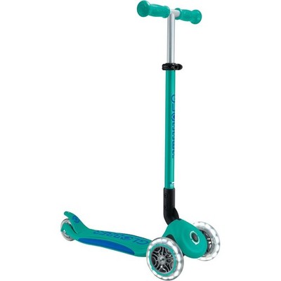 GLOBBER Primo Foldable Plus Lights türkis/dunkelblau Tretroller Kinderroller