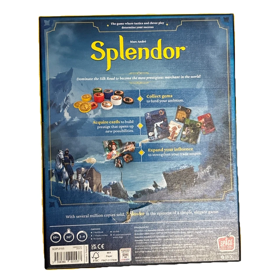 Juego de mesa de estrategia Splendor para mayores de 10 años, de Asmodee - Nuevo Foto 2 de 3