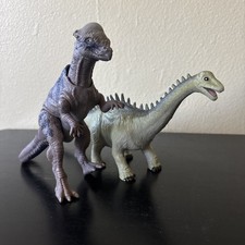 2 Dinosaur Figures Jurassic Theme Toys