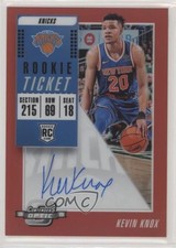 2018-19 Panini Contenders Optic Red Prizm 90/99 Kevin Knox II #127 Auto 6yn