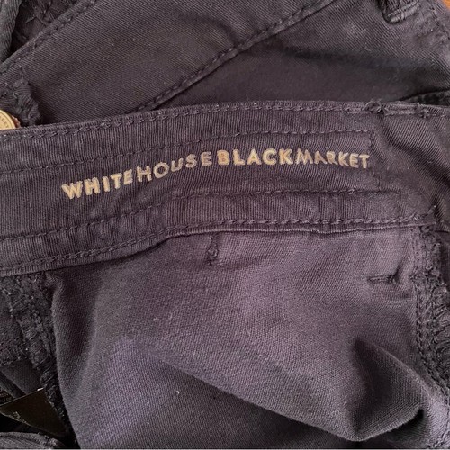 White House Black Market Size 10 'The Straight Crop' Pants Navy Stretch - Picture 11 of 15