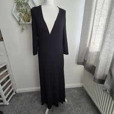 Alex & Co for Alexon Black Wrap Style Midi Dress – Size UK 18