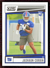 2022 Score #348 Jashaun Corbin RC New York Giants Rookie Card. rookie card picture