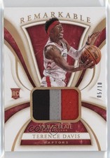 2019 Panini Immaculate Remarkable Rookie Jerseys Gold /10 Terence Davis II 1m1f